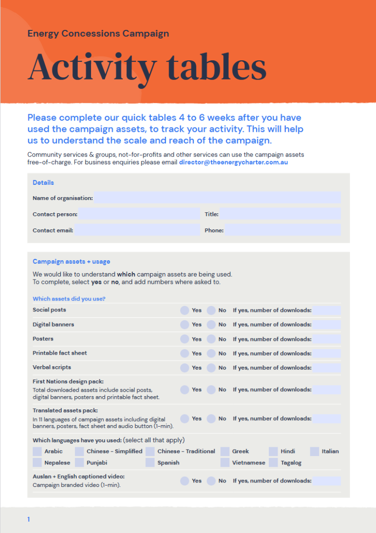 Concessions Awareness Campaign Promotion Toolkit The Energy Charter